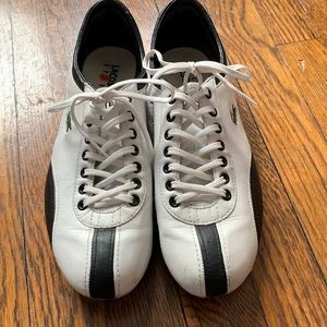 Lacoste Sport leather white and black sneakers